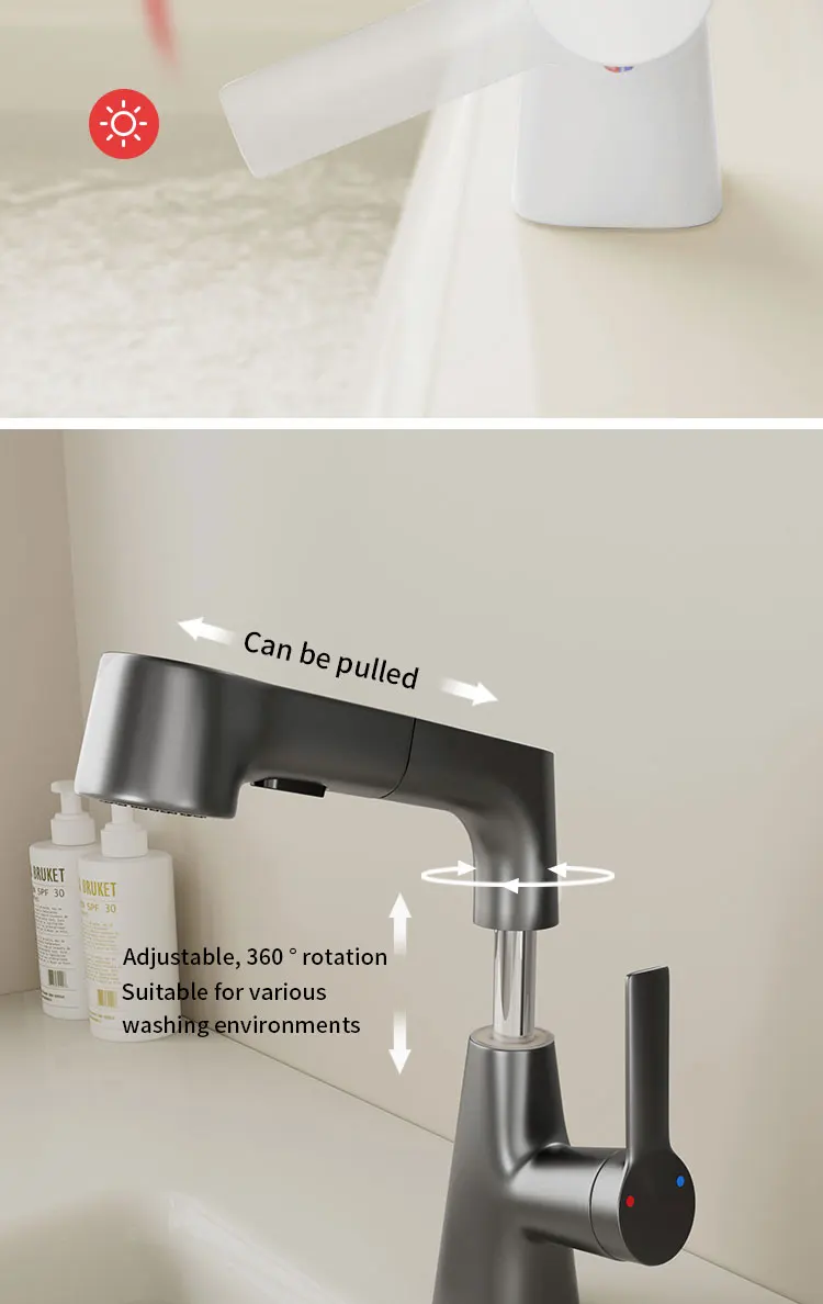 Description Picture 5 of itemWashbasin Faucet Korea Bathroom Swivel Faucet Bathroom Sink Tap Tapware Blender Washbasin Tap