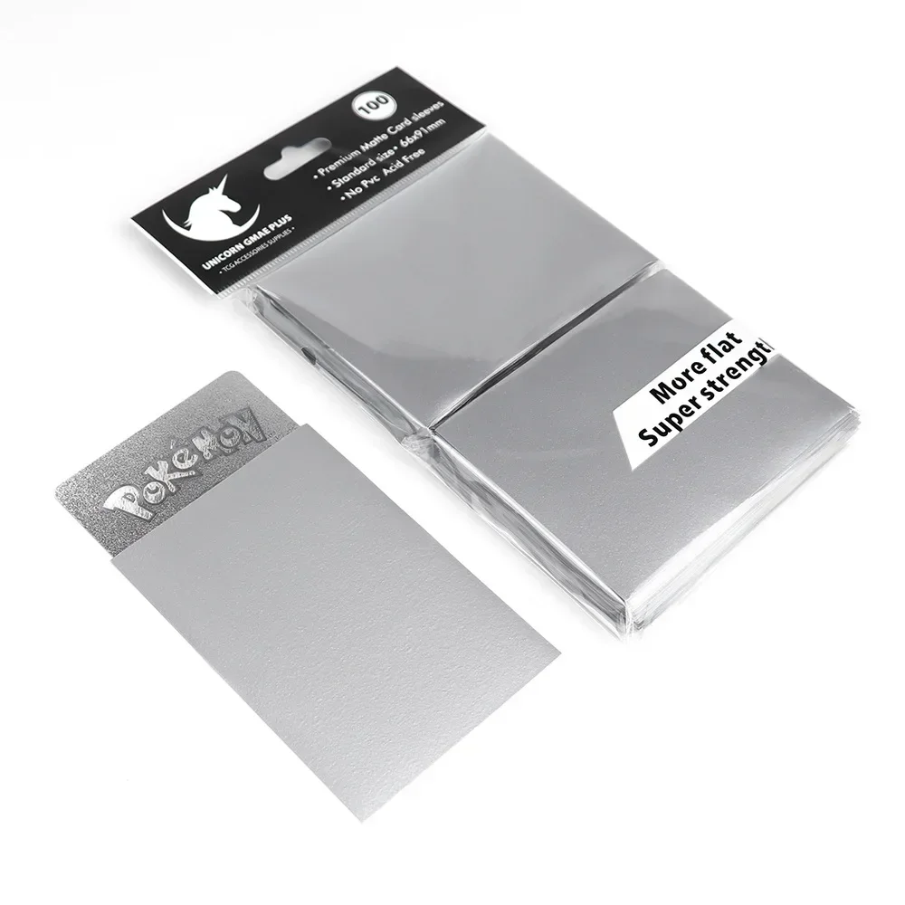 thumbnail image 1 of 50/100pcs 6.6cm x 9.1cm Cards Gold Silver Card Bag Sleeves Photo Cards Storage Bag PP Frosted Card Film Collection Gift, 1 of 5