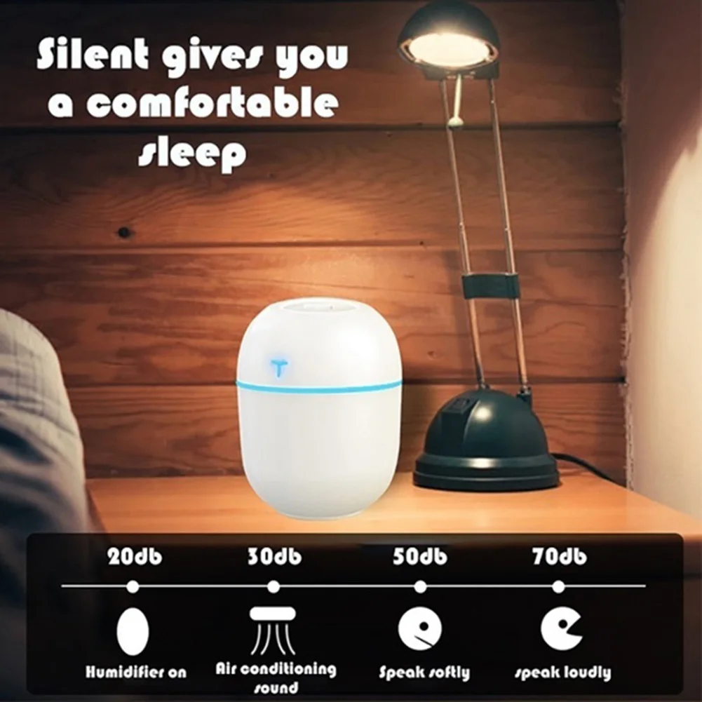 Air humidifier 200ML Mini Air humidifier USB Aroma Essential oil Diffuser Home Car Ultrasonic Mist maker Humidicador with LED lamp