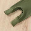Newborn Baby Boy Clothing Outfits Solid Color Ribbed Long Sleeve Romper Jumpsuit with Hat for Infant Toddler Fall Clothes 6