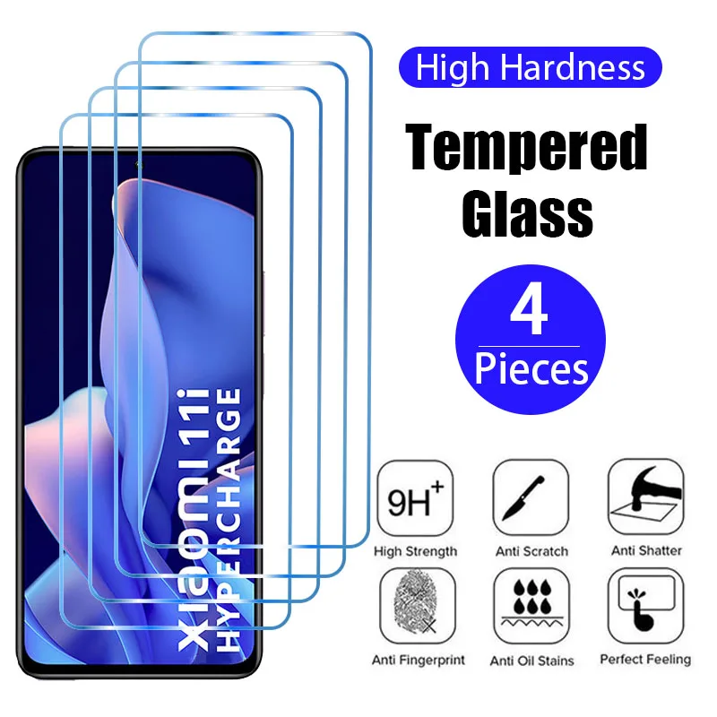 

4pcs Tempered Glass for Xiaomi Mi 11 10 9 8 A2 Lite 5G NE Screen Protector for Xiaomi Mi 12T 11T 10T Pro 5G 9T 11i A3 Glass