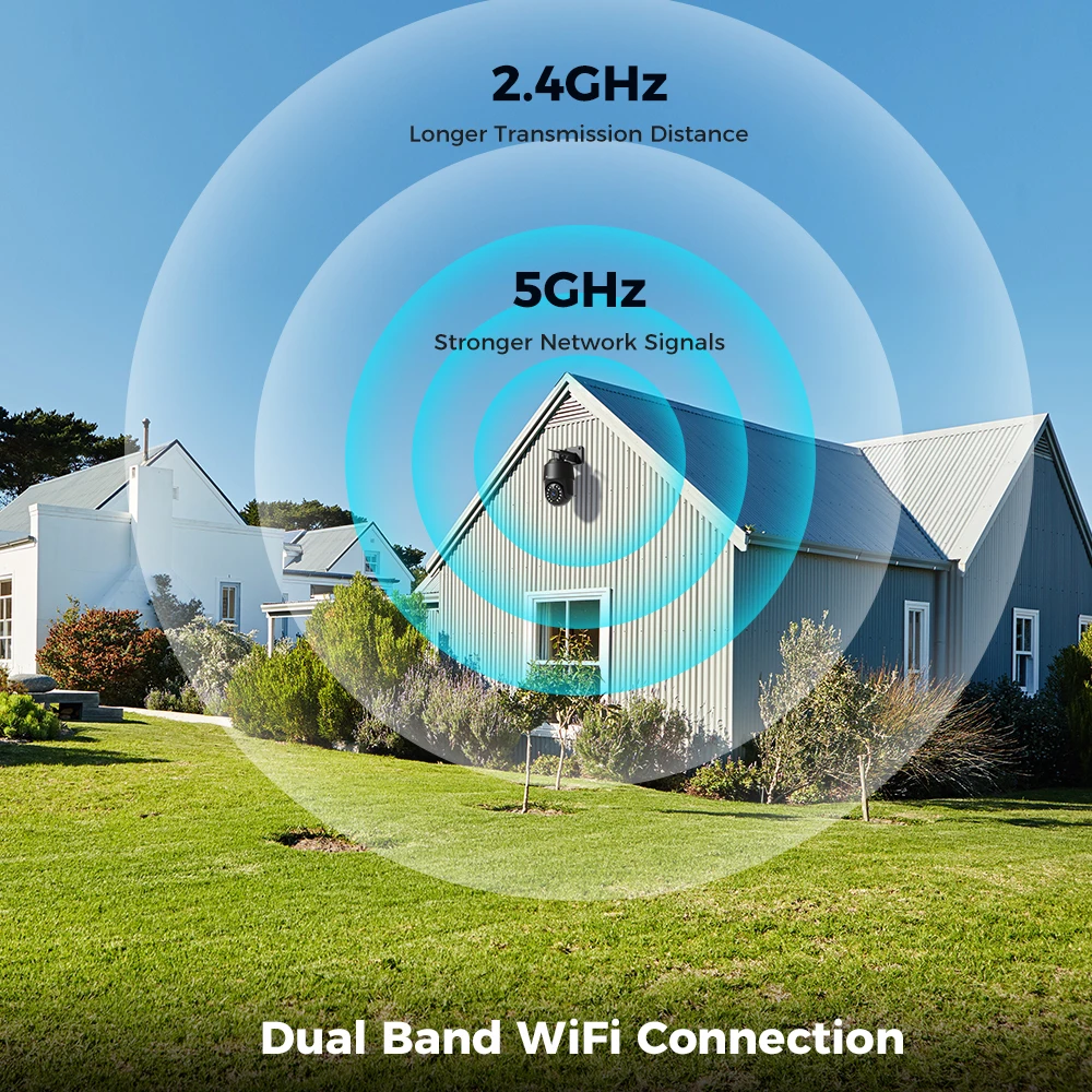 Caméra Surveillance Extérieure Ctronics 4K 8MP - Suivi Automatique, Détection IA, WiFi Double Bande, Tout Métal - 4