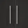 2 Doors Wardrobe Armoire with Drawer, Freestanding Armoire Wardrobe Closet with Hanging Rod, Wood Clothes Storage Cabinet 4