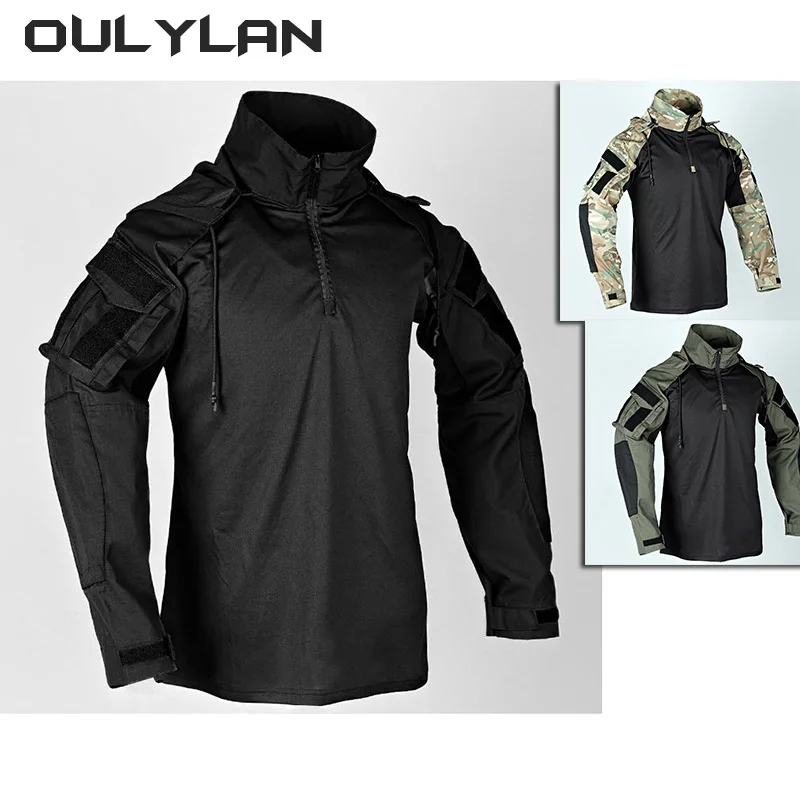 Breathable Military Fan Uniform Large Size Multifunctional Pocket Long Sleeved Hunting Camping Camouflage Long Sleeved