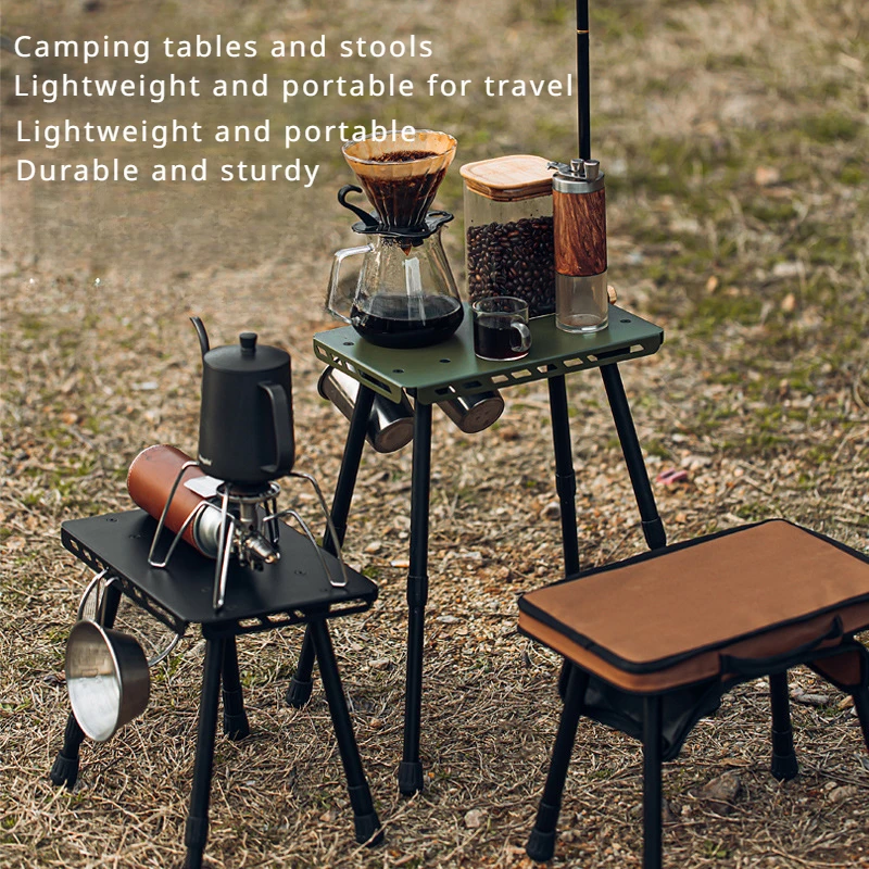 Portable small horse stool dual-purpose small table, retractable folding table stool, dual-purpose, camping equipment