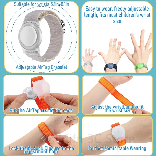  AirTag Bracelet for Kids(2 Pack), Nylon Airtag