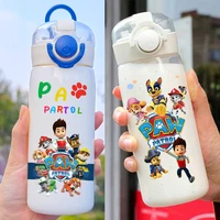 400ML PAW Patrol Children's Transparent Straw, Handheld Pop Cap Water Bottle, Adult Anti Fall Travel Leisure Outdoor Cup