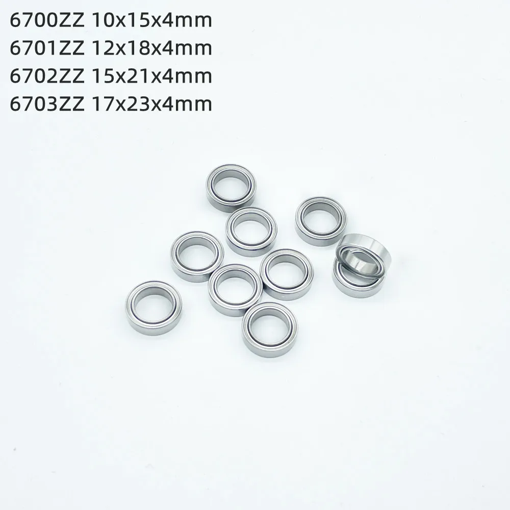 Fina Parede Profunda Rolamento de Esferas em Miniatura 30 Peças Lote 6700zz 6701zz 6702zz 6703zz