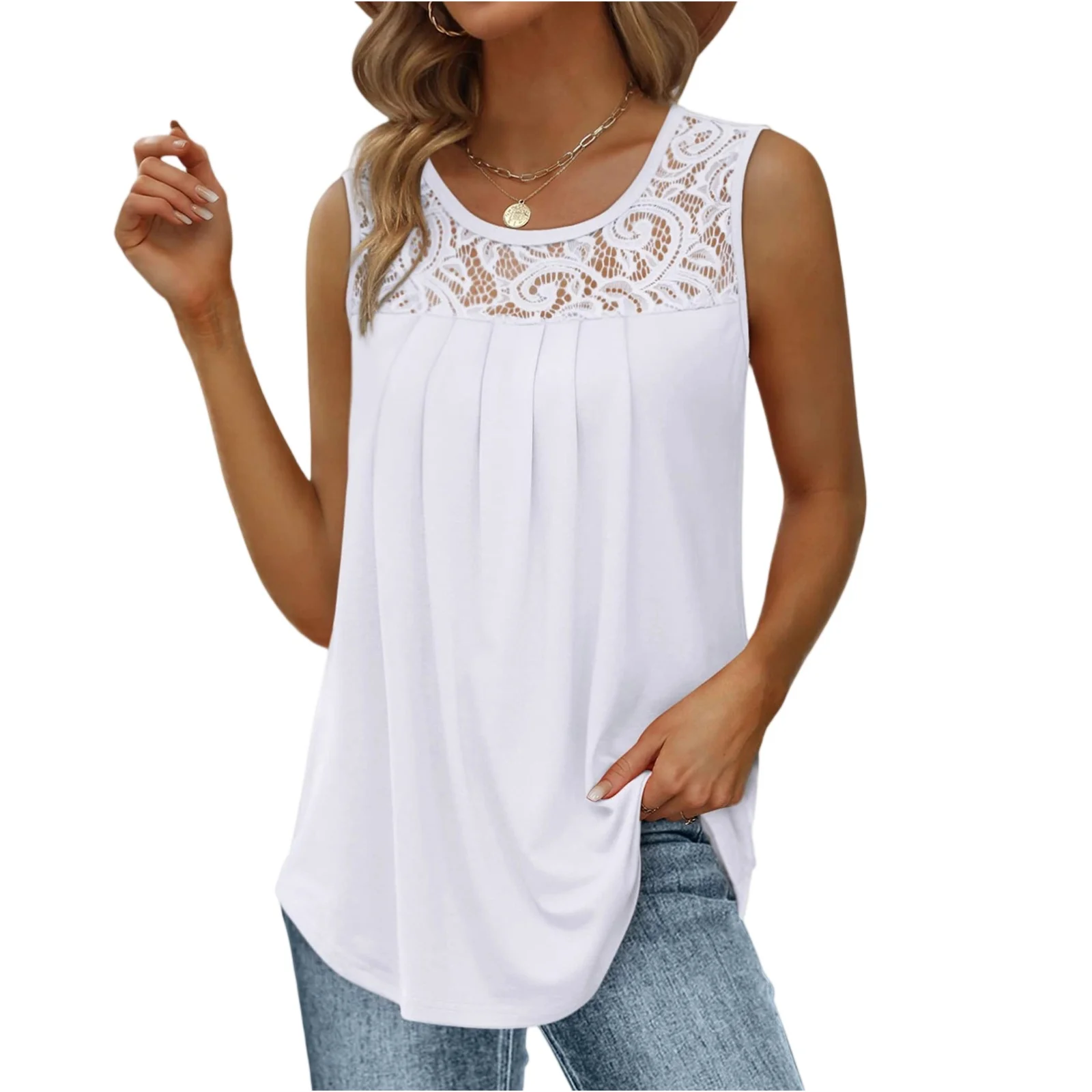 Detailed Lace and Pleat View