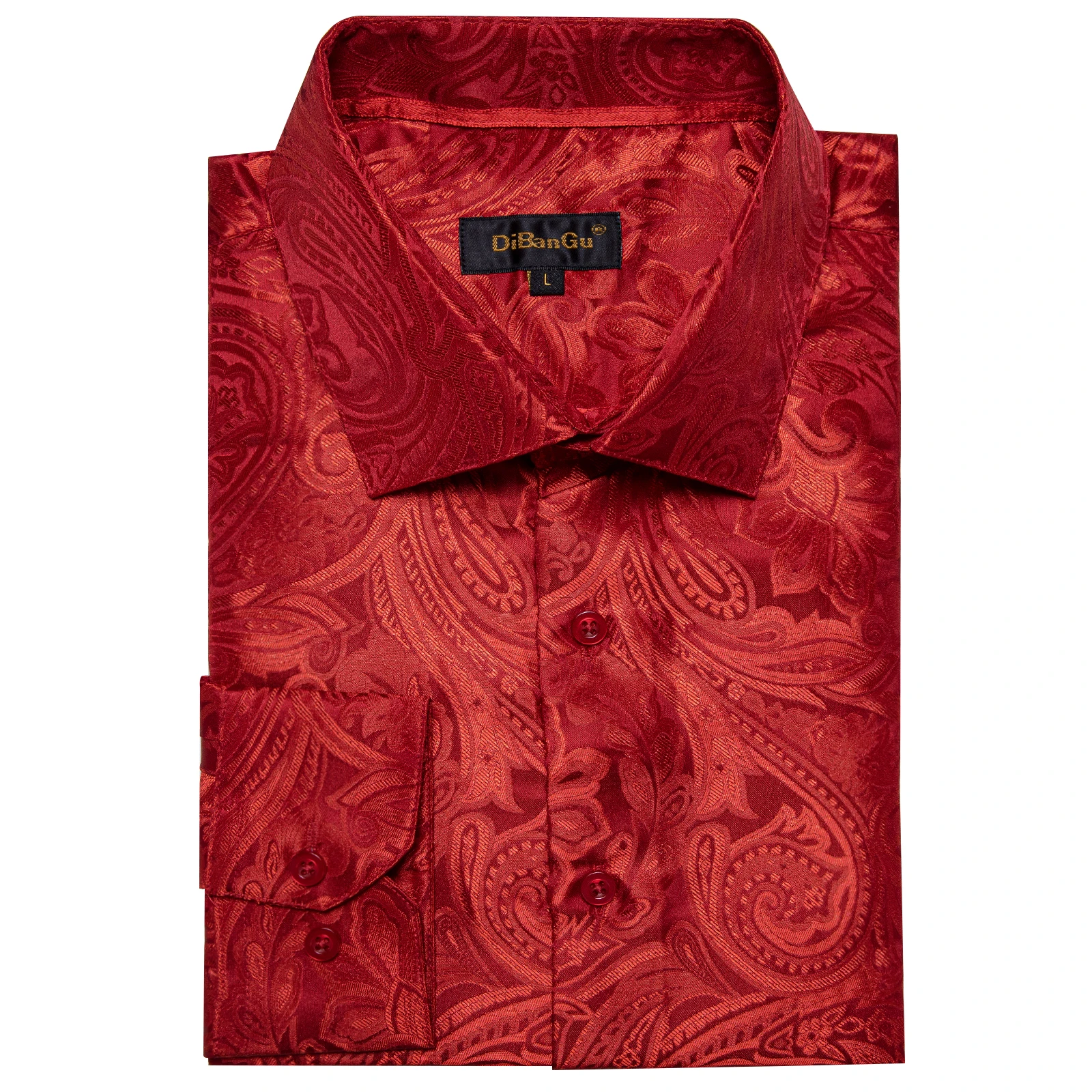 Mens Dress Shirt Men Long Sleeve Silk Polyester Wedding Prom Party Button Down Social Dress Shirt