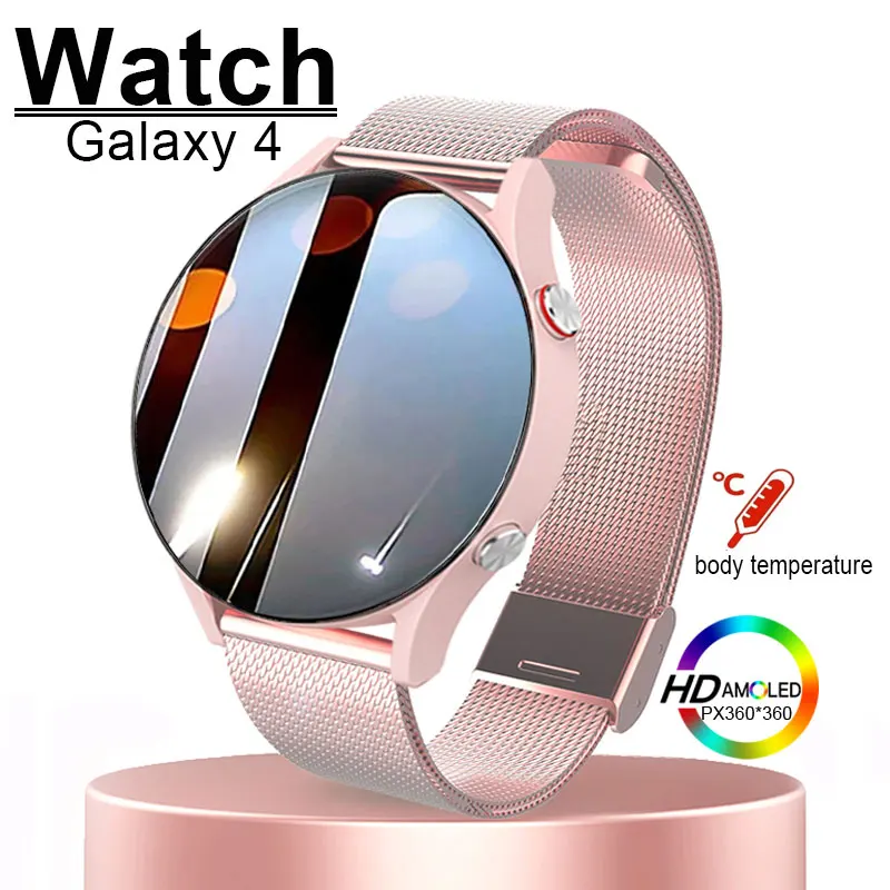 2022 New Body Temperature Smartwatch Women HD 360*360 Full Touch