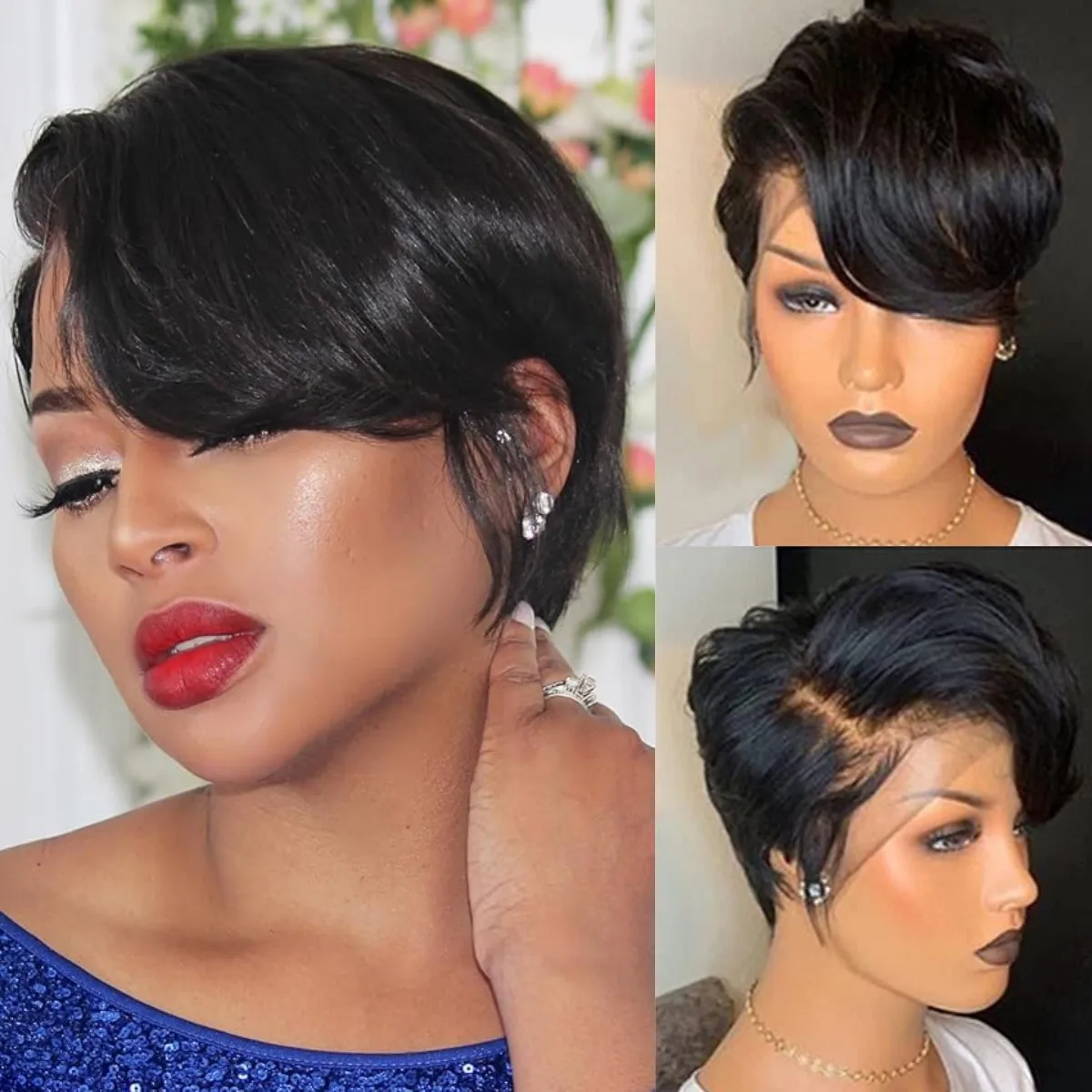 Short Pixie Cut Bob Wig Lace Front Wigs 13&times;4&times;1 Glueless Hair Wigs for Women