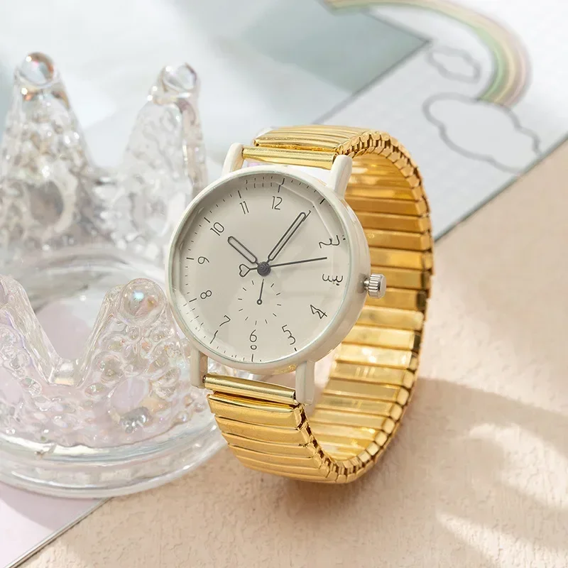 Spring Elastic Strap Women's Watch Fashion Casual Quartz Student Digital Dial Versatile Wristwatch Dropshipping Reloj Mujer 3