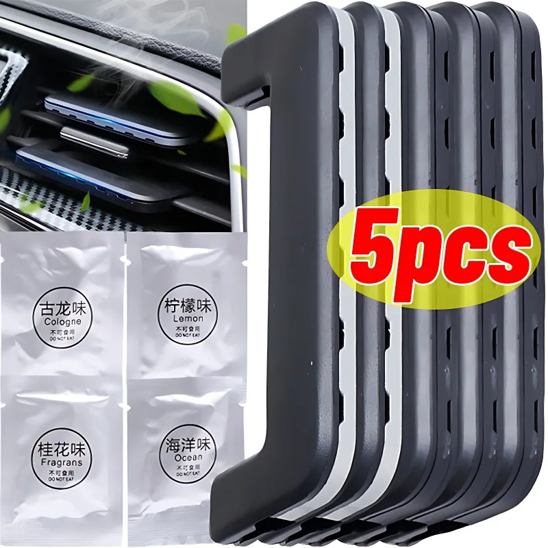 Car air outlet aromatherapy clip solid aromatherapy strips set 8cm auto air vent wind direction paddle hidden fragrance clip car air freshener car air fresheners car perfume ornament