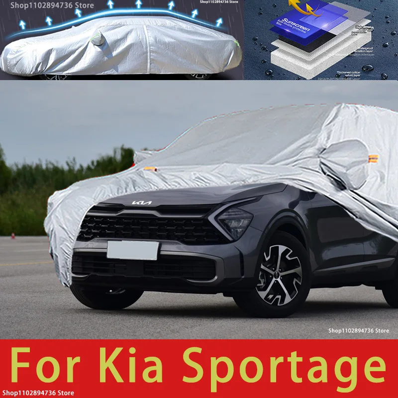 

For KIA Sportage Outdoor Protection Full Car Cover Snow Covers Sunshade Waterproof Dustproof Exterior Car accessories