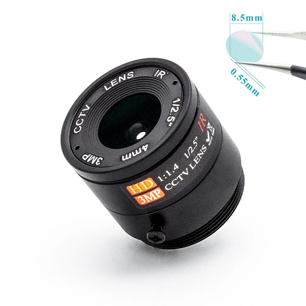 3MP 4/6/8mm CS Mount Lens 1/2.5 Inch Format F1.4 Aperture For Industrial Machine