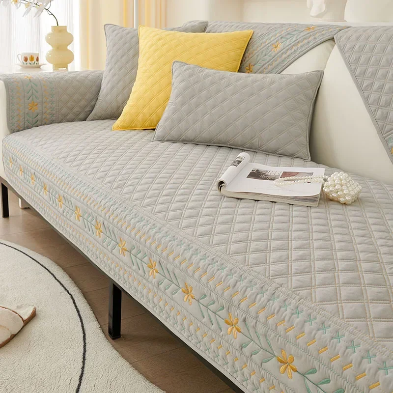 Bohemian Sofa Cover for Living Room Geometry Plaid Cotton Universal Sofa Mat Towel Non-Slip Sofa Cover Couch Cushion Slipcovers 5