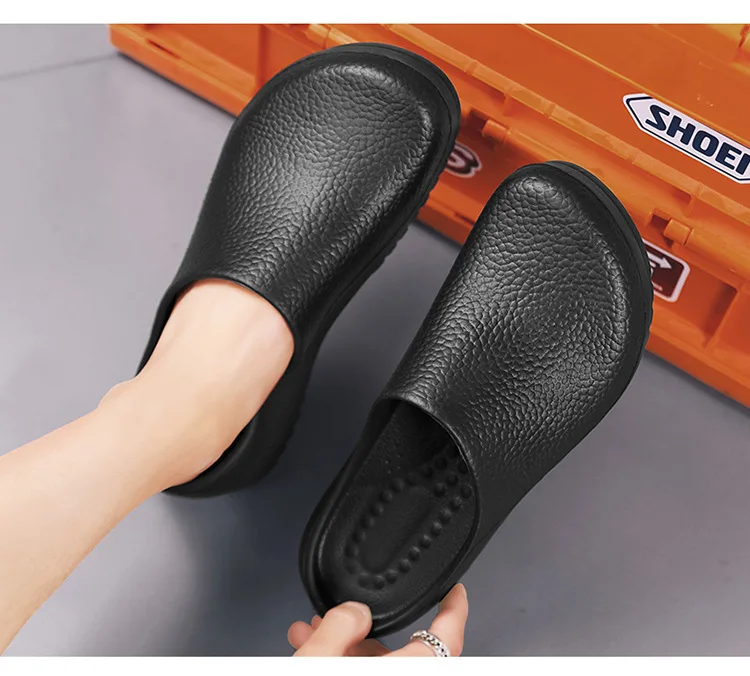 Comwarm Eva Herren Clogs Hausschuhe Kochschuhe Rutschfeste Küchenschuhe Arbeitsschuhe Ölbeständige wasserdichte und verschleißfeste Gummischuhe – Detail 6
