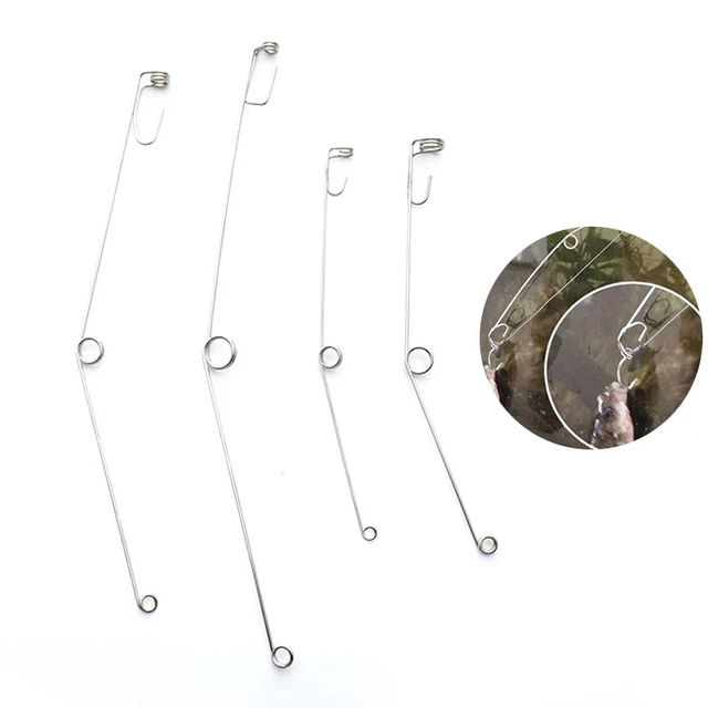 5pcs Camping Automatic Fishing Device Spring Ejection Hook Fishing Hook  Stainless Steel Universal Fish Tackle Hook Tool Artifact - AliExpress