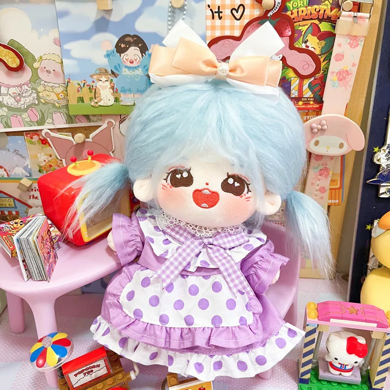 Doll Clothes for 20cm Idol Dolls Accessories Plush Doll's Clothing Sweater Cardigan Stuffed Toy Outfit for Star Cotton Dolls 6