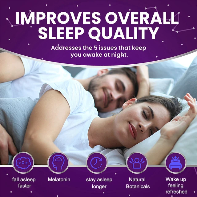 1225-f50530.jpg Sleep Supplement - Melatonin + Natural Plant Extracts, Promotes Healthy Sleep Cycles, Supports Immune Health, Antioxidant