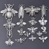 18pcs/lot Mixed Antique Color Alloy Bee Fly Insect Charm Collection Tibetan Style Alloy Bee Insect Pendants DIY Jewelry Making 1