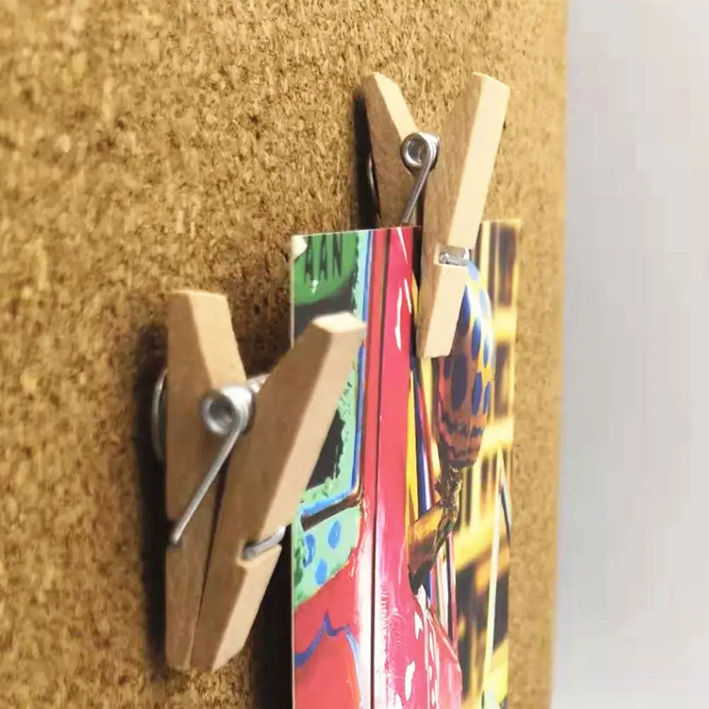 50Pcs 홈 오피스 학교 장식을위한 나무 금속 사진 클립 고정 노트 그림 사진 배경 디스플레이 간단한 미니