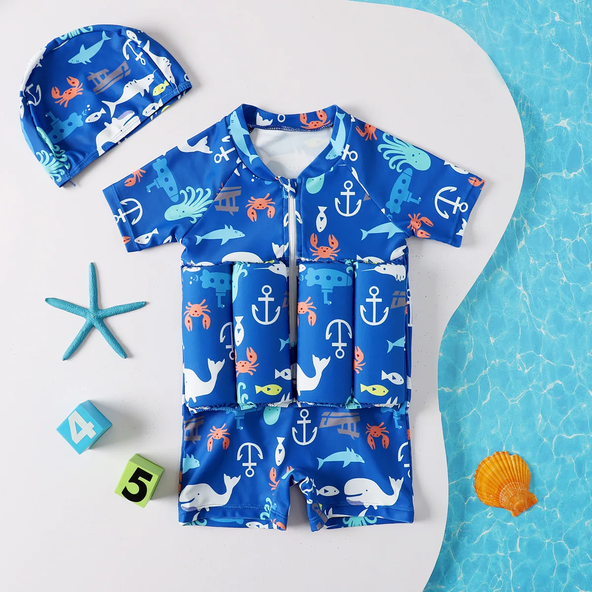 Children&rsquo;s Buoyancy Swimsuit One-piece Swimsuit Floating Rash Guards For Kids Girls Boys Infant Baby Clothing kids swimsuits