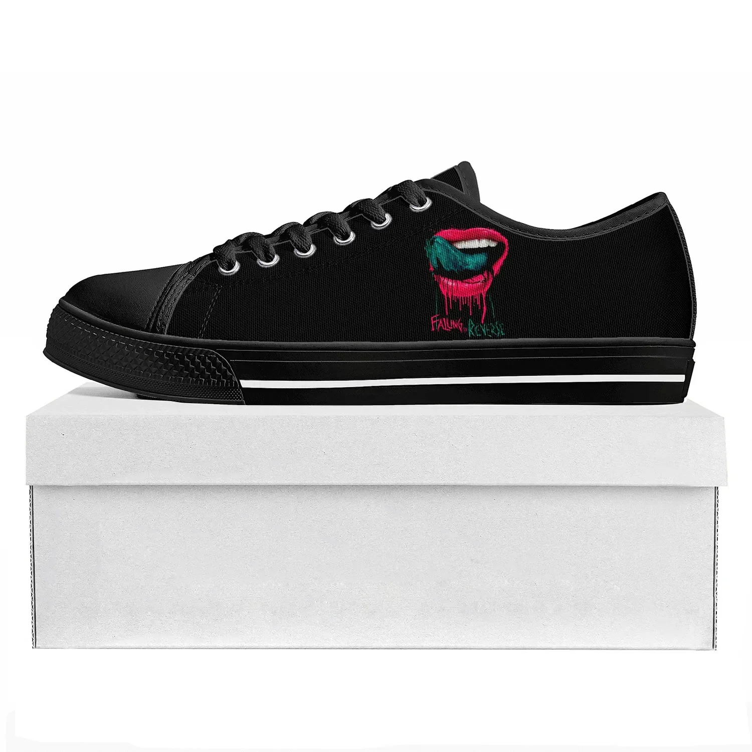 Falling In Reverse Low Top Punk Rock Band High Quality Sneakers Mens Womens Teenager Custom Shoe Couple Canvas Sneaker Shoes