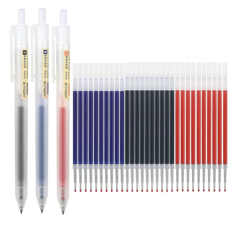 Push Neutral simple gel pen Refill Set Finance 0.5mm Bullet Transparent Shell Replaceable Refill Examination Student Write ozark trail 10 x 10 simple push slant leg canopy 100 sq ft