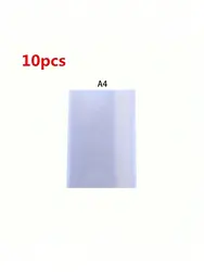10 - Pack Waterproof Transparent Book Covers - Durable and Wear - Resistant (PP - A4 - 10 pieces)