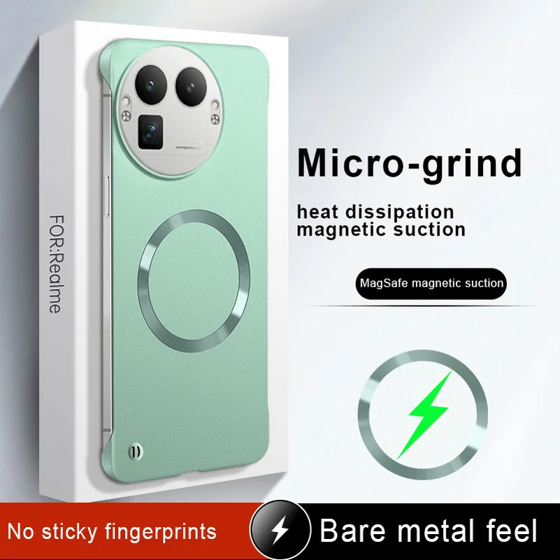 Ultra-Thin Slim Bezel MagSafe Magnetic Phone Case with Hard Camera Protection