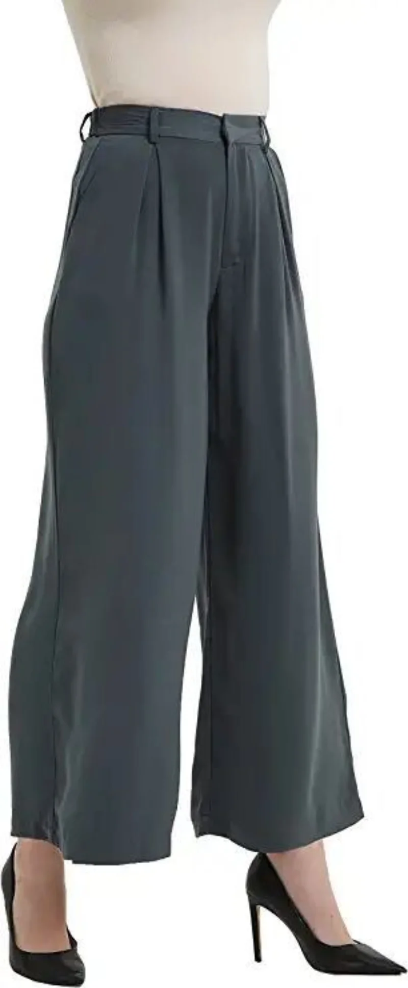 Women Autumn High Waist Casual Wide Leg Long Pants Trousers Women's High Waist Casual Wide Leg Pants Casual Commuter Pants