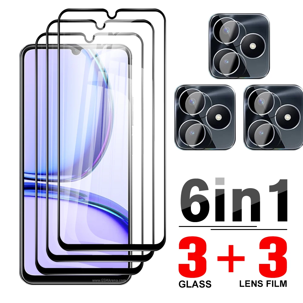 Защитное стекло 6 в 1, для Realme C53 4G, с полным покрытием