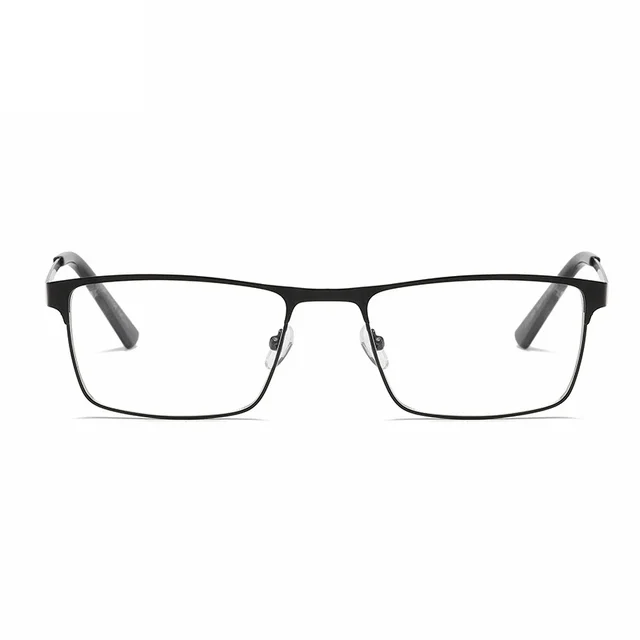 Men Square Metal Large Frame Reading Spring Leg Elderly Presbyopia Glasses Blue Light Blocking Eye Protection Eyeglasses 5