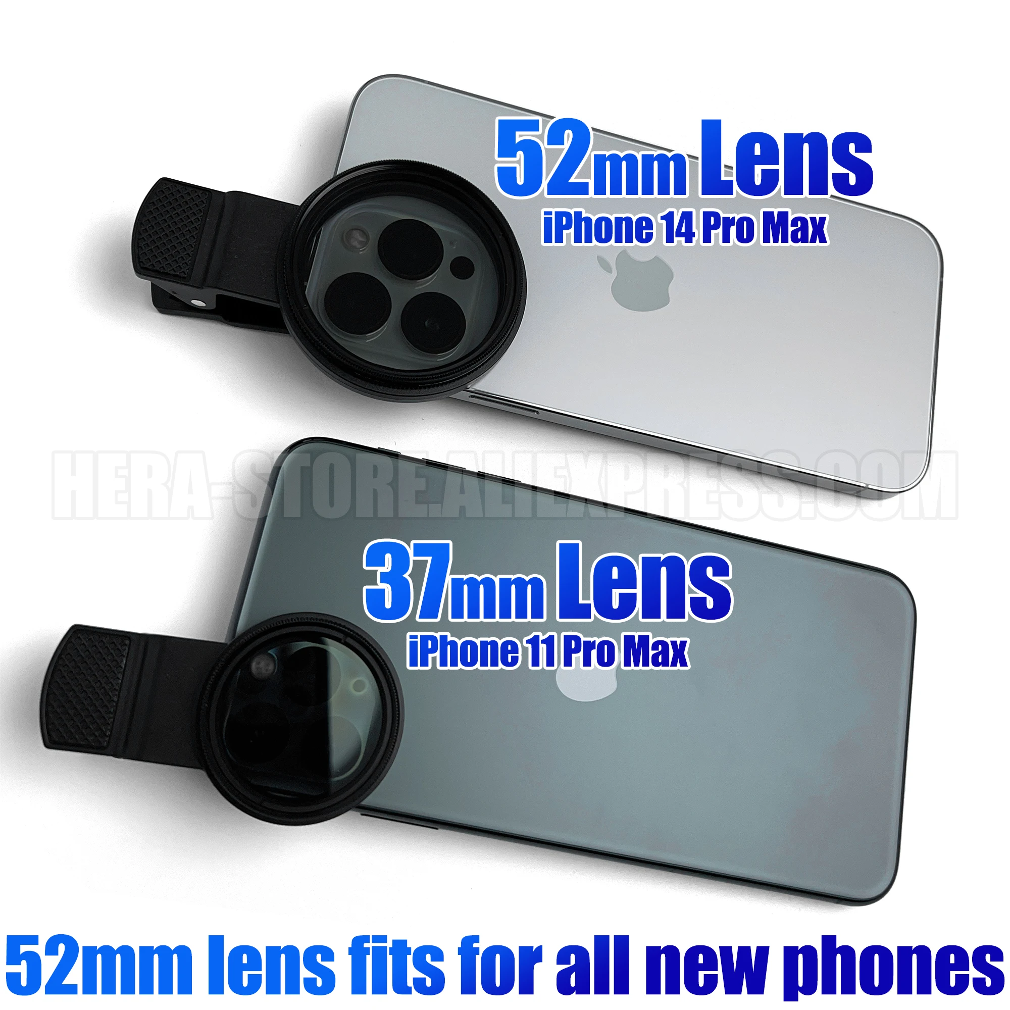 Filtre Polarisant (CPL) Clipable 52mm Pour Smartphone - Compatible IPhone, Samsung, Xiaomi - Avec Clip Et Accessoires - 6
