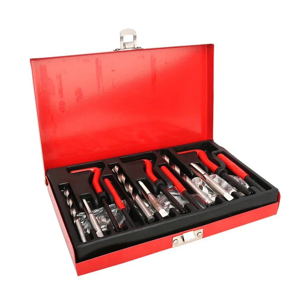 Thread Repair Kit 88pcs M3-M14 Screw Thread Inserts Set with Drill Bit for Damaged Thread Restoration Tool Helicoil Insert Kit