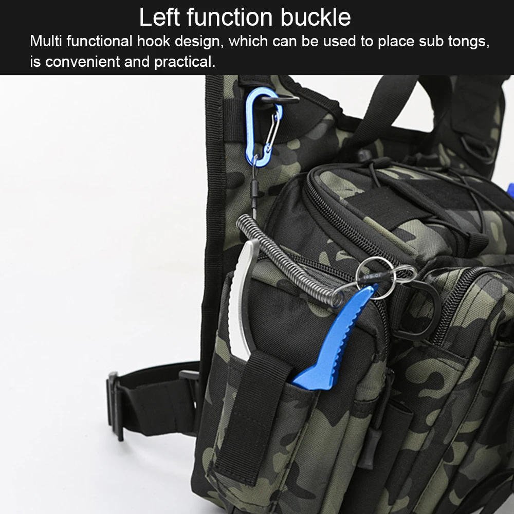 Fishing Shoulder Bag Multifunctional Fishing Waist Pack Oxford