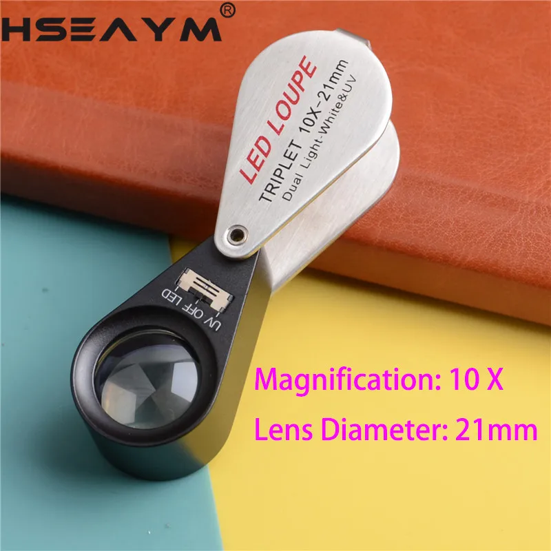 Foldable 30X 50X Lens Handheld Eye Loupe Magnifier for Stamp Jewelry  Inspection Double Lens Glass - AliExpress