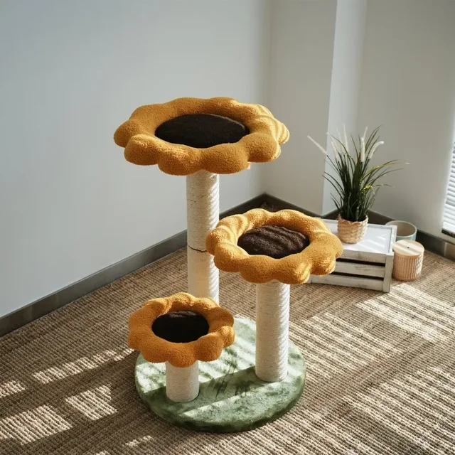 Cat Climbing Frame Flower Nest and Tree 3