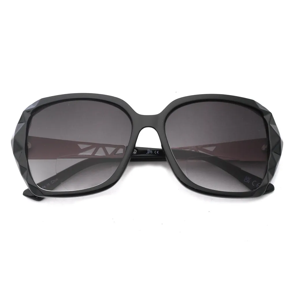 Reading Glasses JM Large Square Bifocal Reading Sunglasses for Women Gradient Lens Lady Oversized Bifocal Sun Reading Glasses +1 to +4
