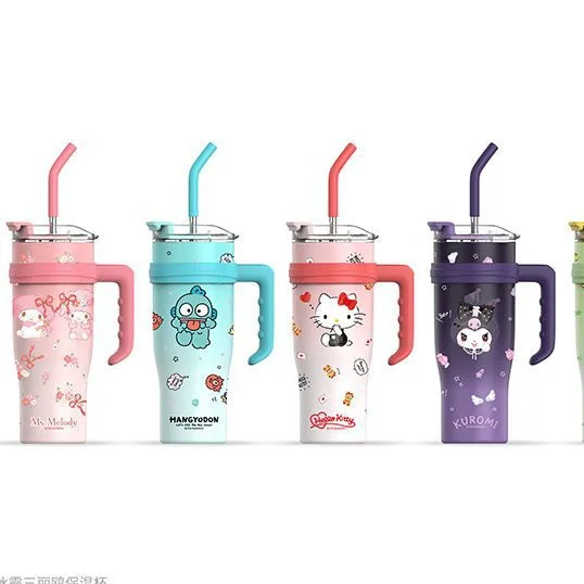 

Sanrio, Hello Kitty термос, бутылка 1200 мл, My Melody Sippy, кружка для воды, вакуумная фляжка, милая Изолированная кружка из нержавеющей стали высокой емкости