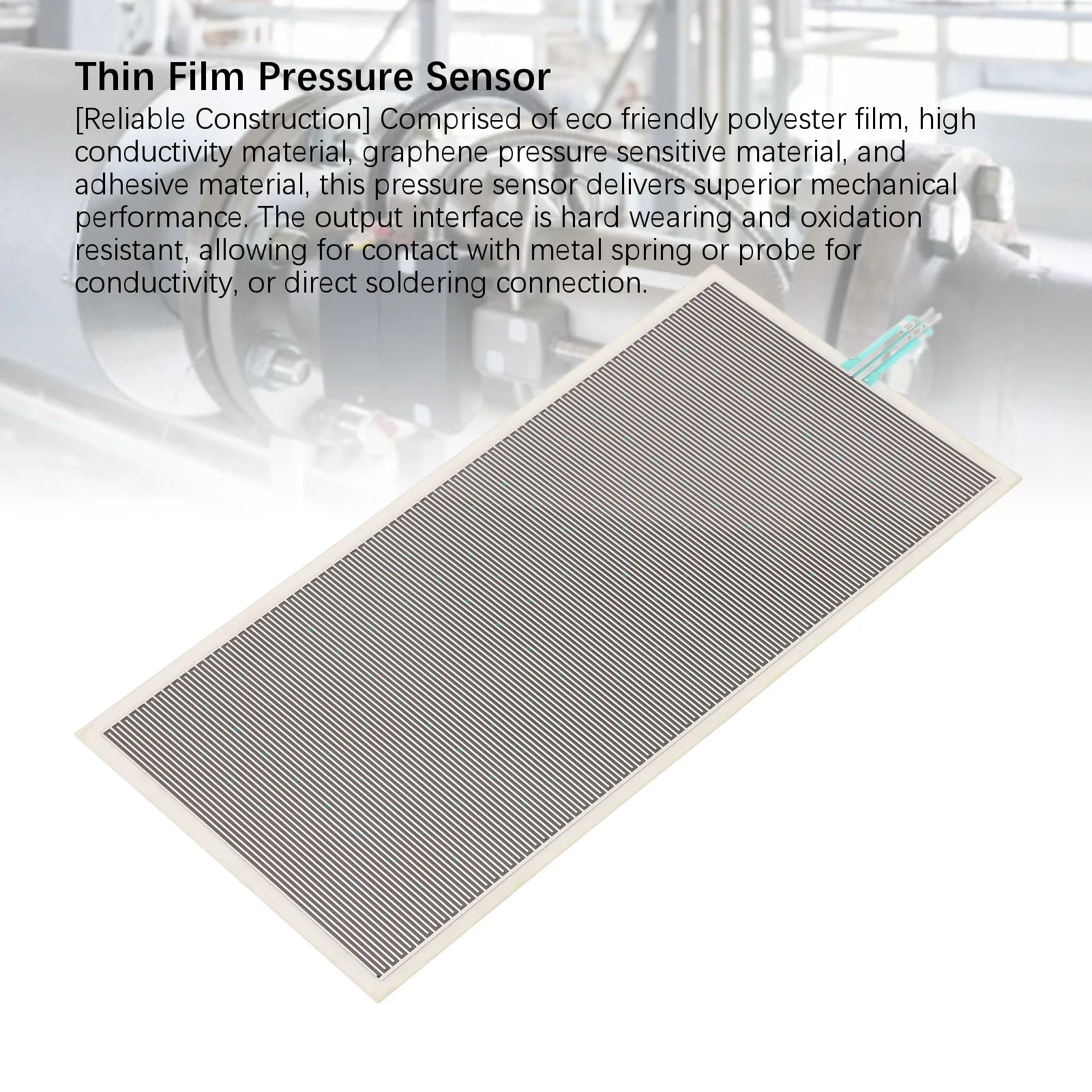 Thin Film Pressure Sensor 100x200mm 10‑1000g Range Flexible Piezoresistive Force Sensitive Resistor Thin Film Pressure Sensor