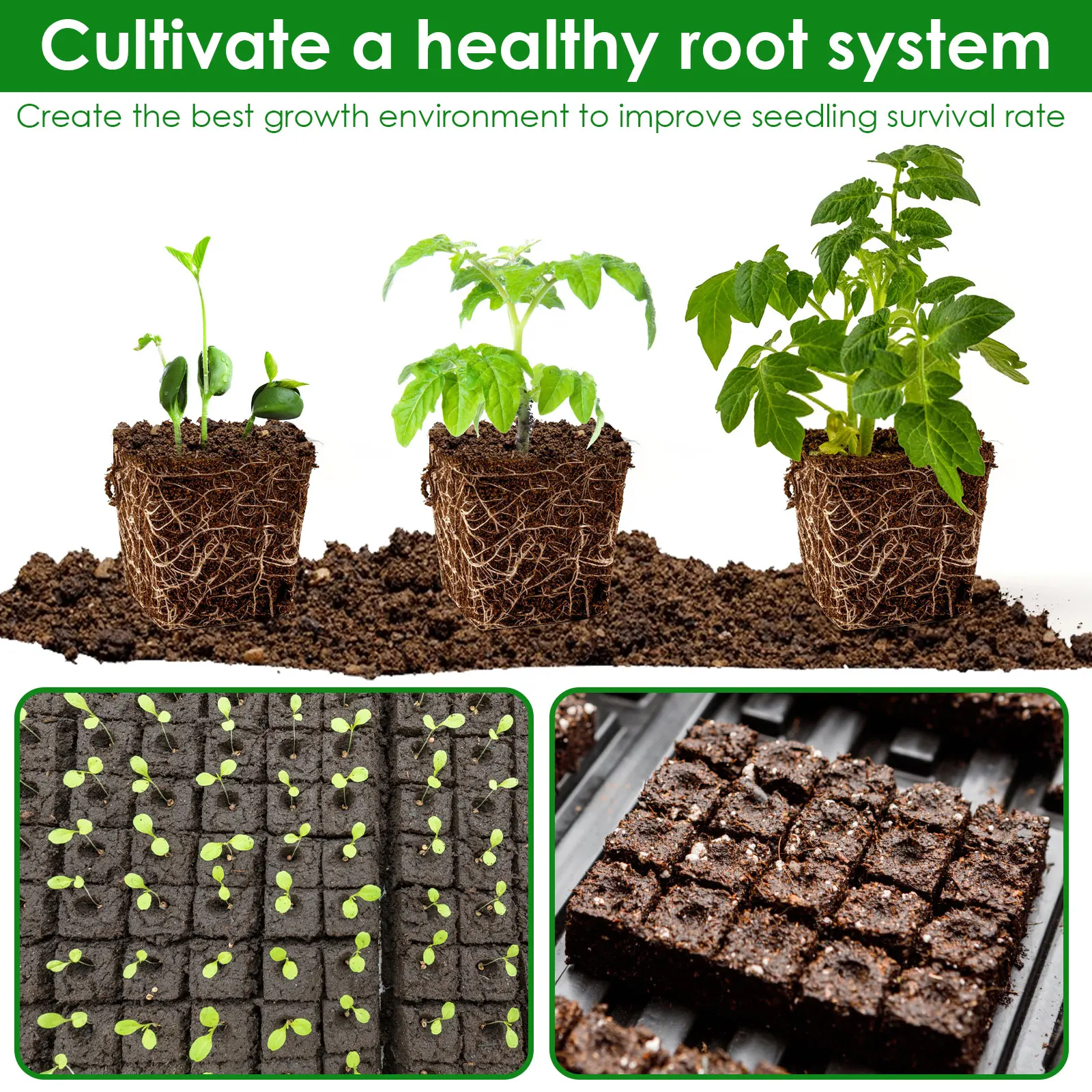 2Pcs Soil Blocker 4 Cell / 20 Cell Soil Block Maker with Clip Handheld Seed Block Maker Tool with Handle Rustproof