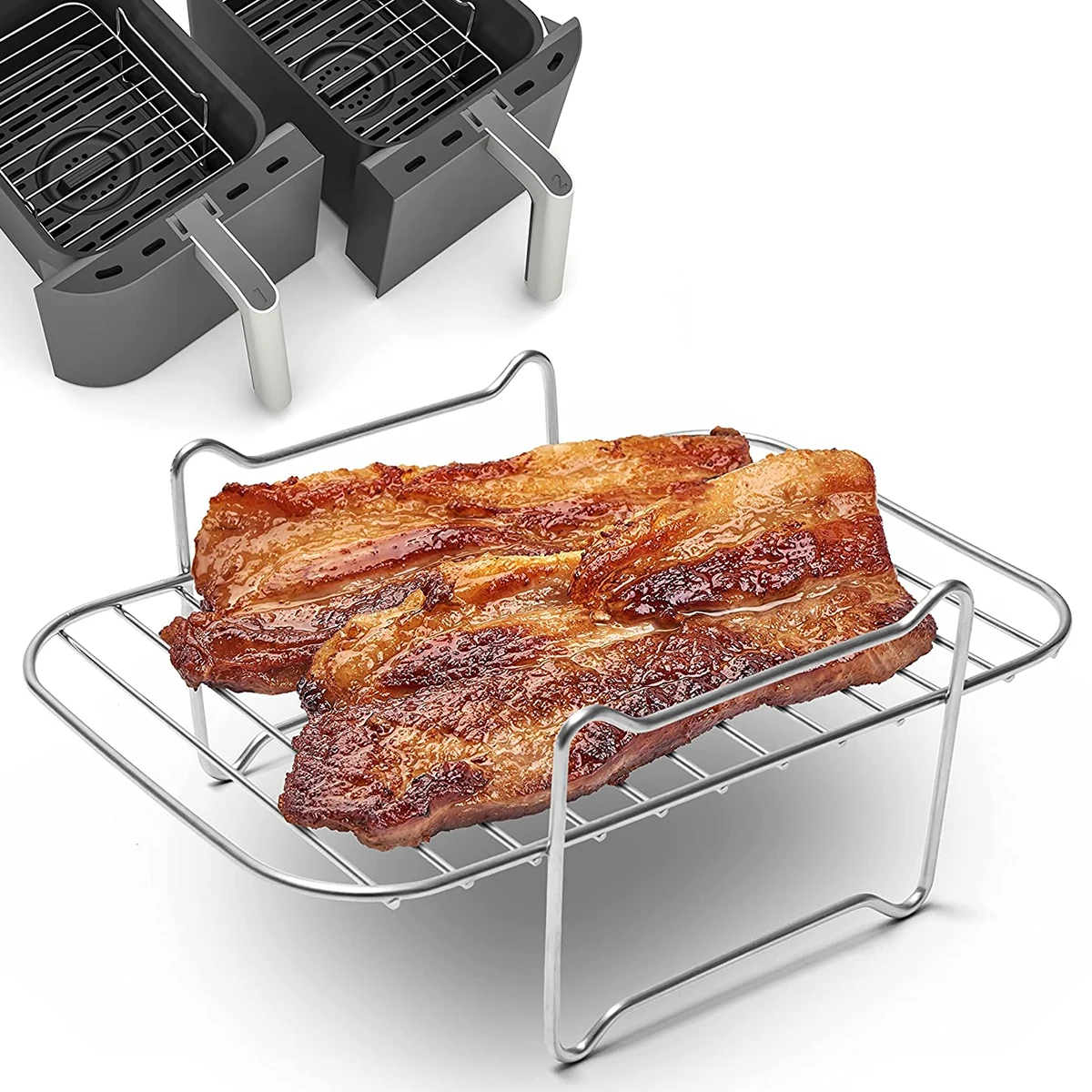 AirFryerRackDoubleBasketAirFryersStainlessSteelGrillingRack