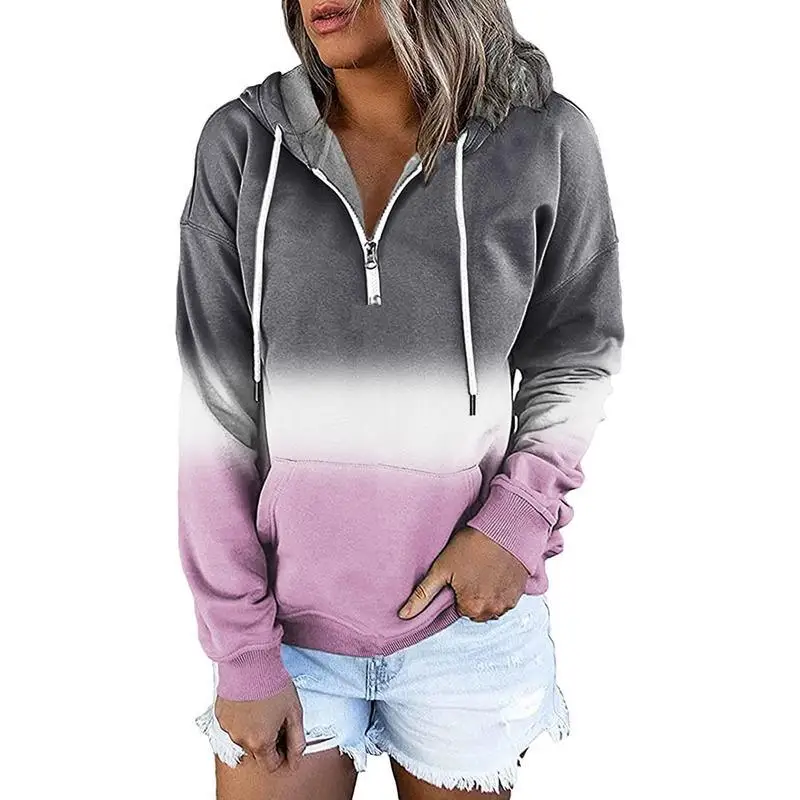 

Fall/Winter Women's Hooded Sweatshirts Women's Pullovers Drawstring Colorblock Fashion Casual Sweatshirts Hoodies Women