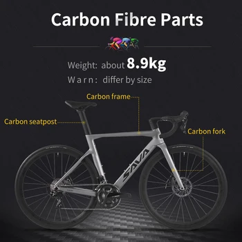 SAVA 20th Anniversary Road Bike Racing Integrated Handlebar Full Carbon Fiber Bike with 22 Speed ​​Kit Adult Road Bike 2