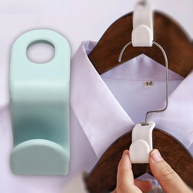 10pcs Clothes Hanger Connection Hook Home Clothes Hanger Link Buckle Thickened Plastic Stackable Link Hook