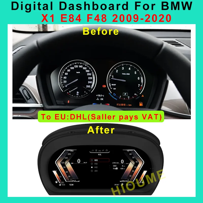 

2023 Latest Original Car Digital Cluster Instrument for BMW X1 X2 F48 F49 F39 2016-2022 LCD Speedmeters Dashboard player