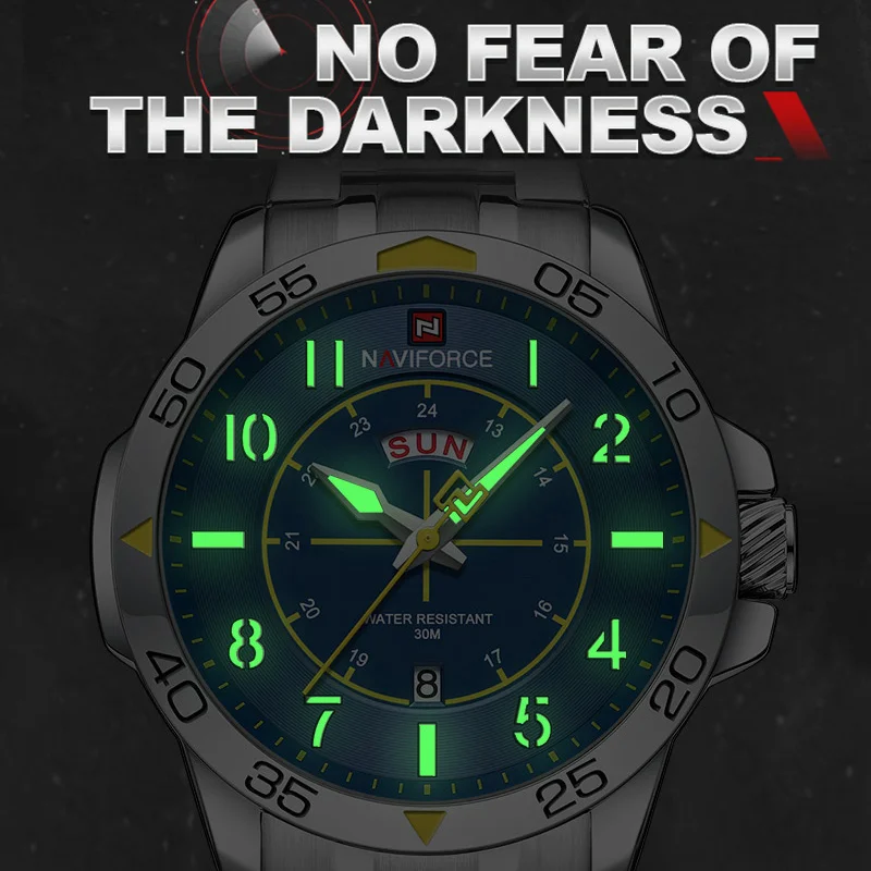 NAVIFORCE Brand Design Men Watches Business Sport Stainless Steel Waterproof Luxury Quartz Wristwatches Relogio Masculino 2023